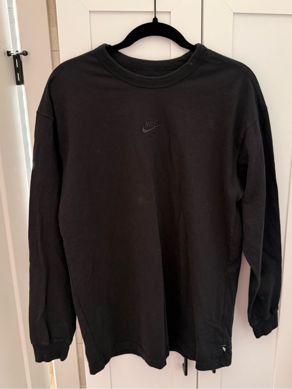 Nike Black Tee with Small Lime Logo